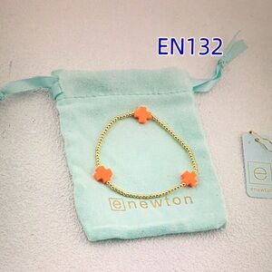 Newton Gold Bracelet with Orange Crosses